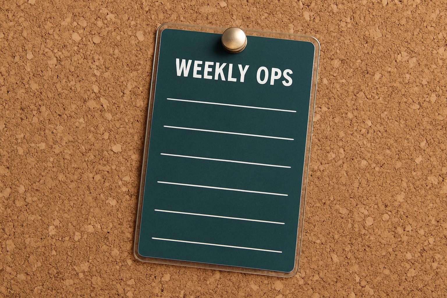 Weekly ops card